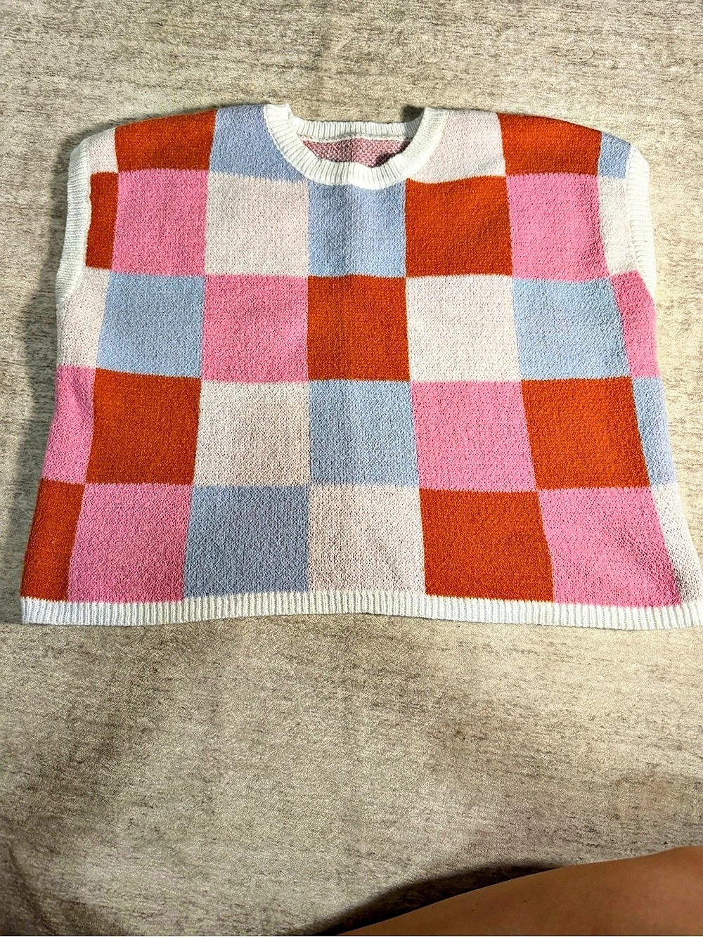 Color Block Crew Neck Sweater Size Large Like New